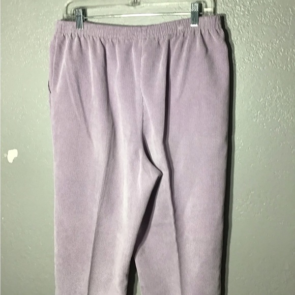 Alfred Dunner Womens Corduroy Pants Color Lavender Vintage Sz 12P Retro 1980s-90 - Picture 5 of 9